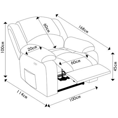 Poltrona Do Papai Reclinável Pietra Power Touch Usb Fh9 Pu Marrom Brilho - Mpozenato