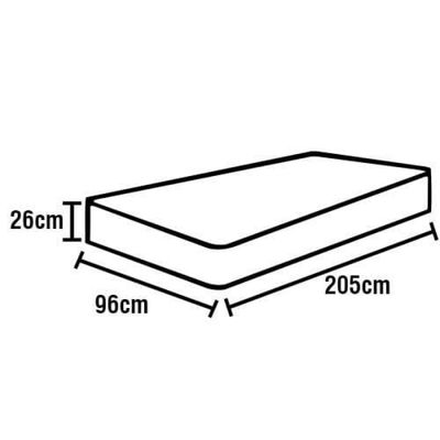 Colchão Solteiro Umaflex Itália com Pillow Top e Molas Ensacadas 26x96x205 cm - Branco