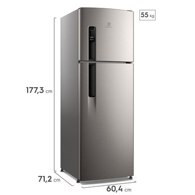 Geladeira Electrolux Frost Free 380L AutoSense Inverter Duplex Inox Look (IF41S) 127V