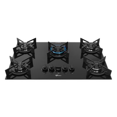 Cooktop a Gás 5 Bocas Fischer Fit Line Trempe Iron