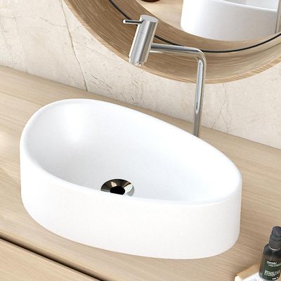 Cuba de Apoio Gota Para Banheiro Lavabo C01 BG43W Branca Matte Fosca  - Lyam