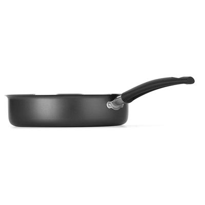 Frigideira Alta Multiflon Gourmet com Antiaderente Ultra 7 Preta com Tampa - 24 cm