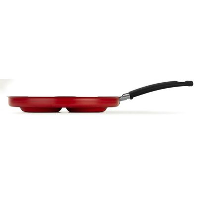 Frigideira para Ovos Multiflon Gourmet com Revestimento Antiaderente Ultra 7 Vermelha - 26 cm