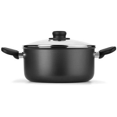 Conjunto de Panelas 7 Peças Multiflon Gourmet com Revestimento Antiaderente Ultra7 e Panela de Pressão - Preto
