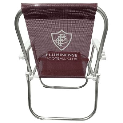 Cadeira De Praia Varanda Alta Fixa Fluminense Verm 90kg