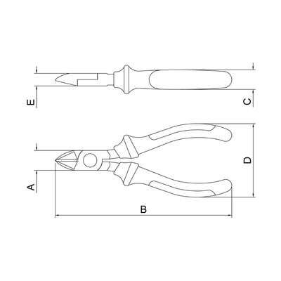 Alicate Corte Diagonal Isolado 1.000 V 6" Tramontina PRO