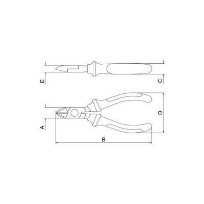 Alicate Corte Diagonal Isolado 1.000 V 6" Tramontina PRO