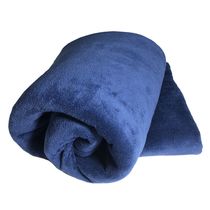 Cobertor Blush Casal Mantinha Felpuda 1 Peça - Azul Marinho