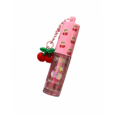 Gloss Labial Cereja Magic Chaveiro Lábio Maquiagem - Gloss Mágico Aroma Cereja