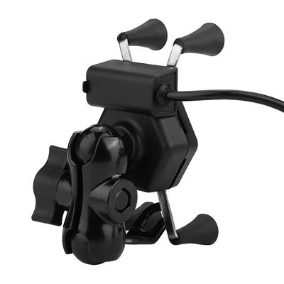 Suporte Multifuncional Garra para Celular Moto Universal Com Carregador Usb