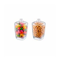 Pote Tampa Doce Salgadinho Transparente Organizador Buffet
