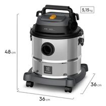 Aspirador De Pó E Água Gt20i 20 Litros Inox Electrolux 220v Cor Prateado