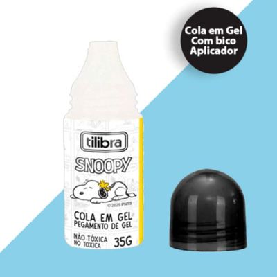 COLA EM GEL 35G SNOOPY - COM BICO APLICADOR - TILIBRA