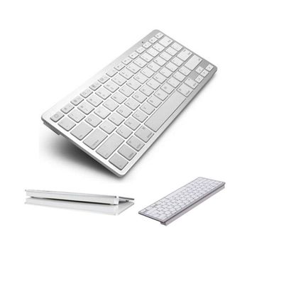 Mini Teclado Bluetooth Sem Fio para Tablet e Celular Prata