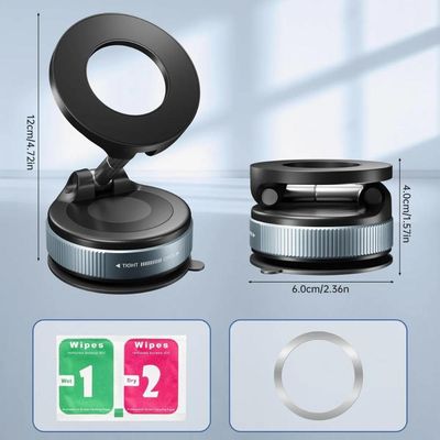 Suporte Magnético Dobrável Rotativo Para Celular Com Ventosa 360°
