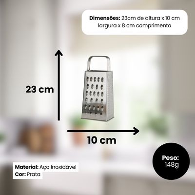 Ralador de Quatro Faces em Aço Inox 23cm