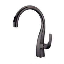 MISTURADOR KROMMA MONOCOMANDO PARA COZINHA BICA ALTA GIRATÓRIA COM DUCHA EXTENSÍVEL ACABAMENTO ÉBANO KR688 1783