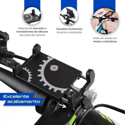 Suporte Universal para Celular Gps Alumínio para Bike Moto BMG-61