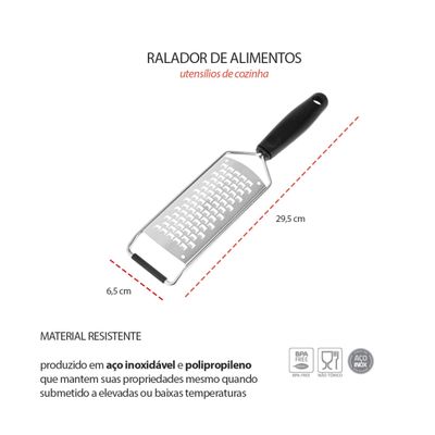 Ralador de Alimentos Grosso Aço Inox Cabo Verduras Queijo
