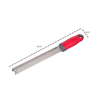 Ralador de Alimentos Zester Inox Cabo Polipropileno Vermelho
