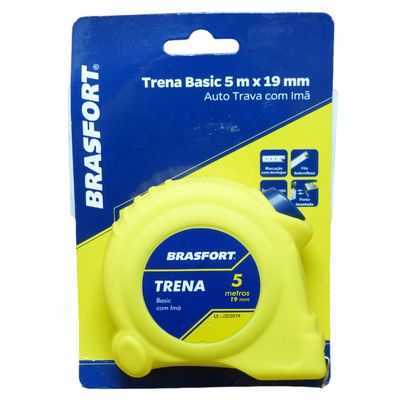 Trena Basic Brasfort 5 Mts Ponta Magnética com Auto Trava