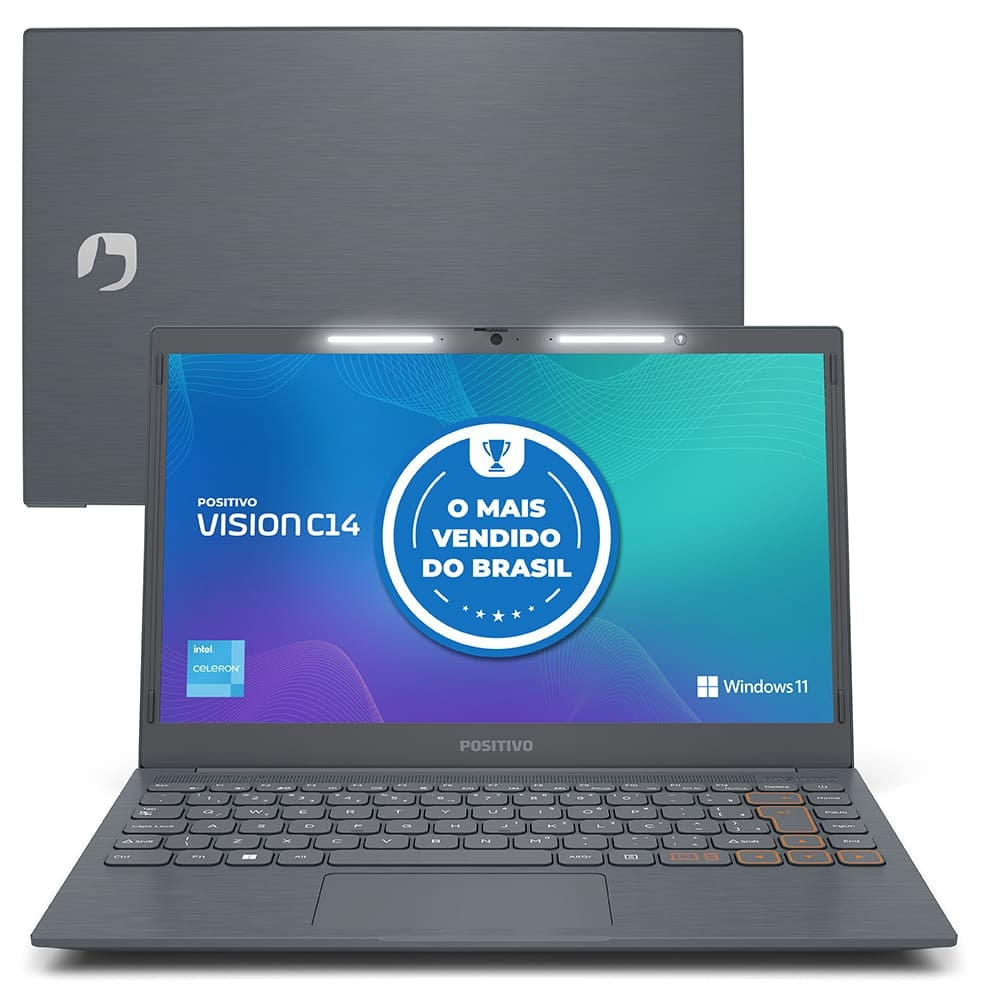 Notebook - Positivo C4128g-15 Celeron N4020 1.10ghz 4gb 128gb Ssd Intel Uhd Graphics 600 Windows 11 Home Motion - C/ Office 15,6