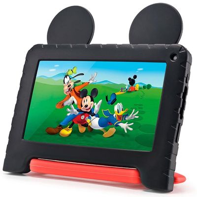 Tablet Infantil Multi Mickey NB413 Wi-Fi, Tela de 7”, 64GB, 4GB de RAM*, Android 13 Go, Processador Quad- Core