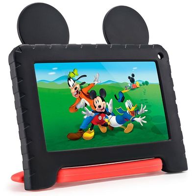 Tablet Infantil Multi Mickey NB413 Wi-Fi, Tela de 7”, 64GB, 4GB de RAM*, Android 13 Go, Processador Quad- Core