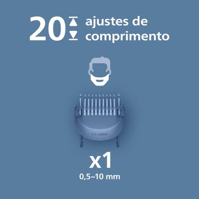 Aparador de Barba Philips BT3617/15 Lâmina Auto Afiável Preto Bivolt