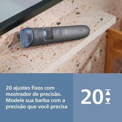 Aparador de Barba Philips BT3617/15 Lâmina Auto Afiável Preto Bivolt
