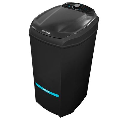 Tanquinho Suggar 15Kg Lavamax Eco LE1521PR com Dispenser Para Sabão e Desligamento Automático Preto / 110v