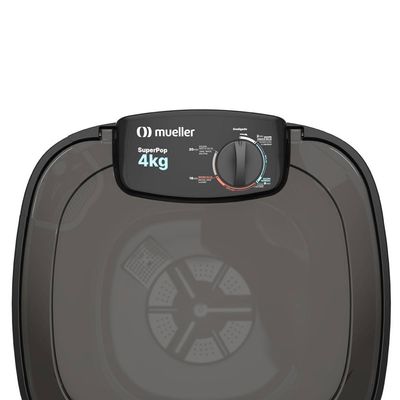 Lavadora de Roupas Mueller Semiautomática Superpop 4kg Preto / 110v