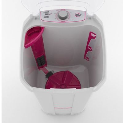 Lavadora de Roupa Semiautomática Tanquinho Sem Dreno Inverter 16kg Práxis Branco / 110v