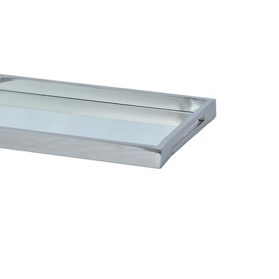 Bandeja retangular em aço inox com espelho Fracalanza 41x26x3cm