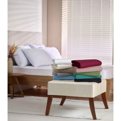 Jogo De Cama Casal Malha 3 Peças Liso Vivaldi Branco UN / Branco