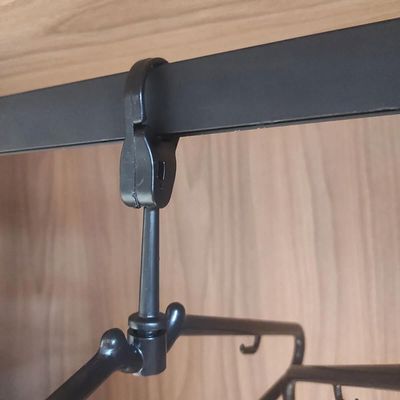 Kit 25 Cabides Antifurto Fixos Preto 44,5cm Cinquetti Hotel