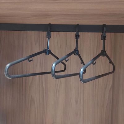 Kit 25 Cabides Antifurto Fixos Preto 44,5cm Cinquetti Hotel