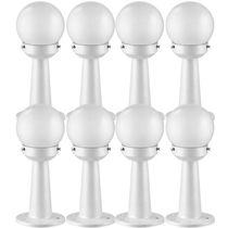 Jogo 8 Balizadores Globo Luminárias E27 Bivolt Jardim Dital