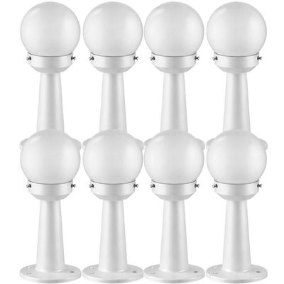 Jogo 8 Balizadores Globo Luminárias E27 Bivolt Jardim Dital