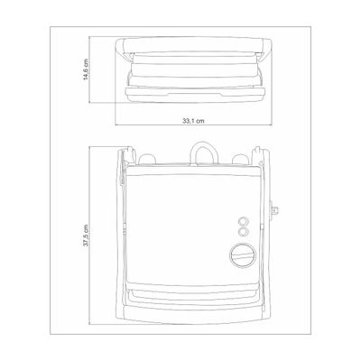 Grill Elétrico Tramontina by Breville Adjusta em Aço Inox com Bandeja Removível 127 V 110V