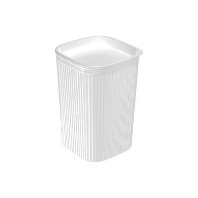 Porta Cotonete Plasútil Classic com Frisos Branco UNICA
