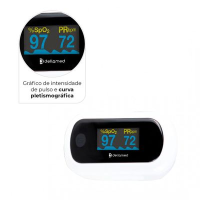 Kit Oxímetro com Alarme + Termômetro Infravermelho + Monitor de Pressão de Braço Max Branco