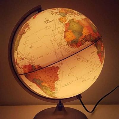Globo Terrestre Discovery Antigo 30 Cm Com Luz Tecnodidattica