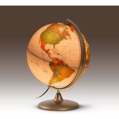 Globo Terrestre Discovery Antigo 30 Cm Com Luz Tecnodidattica