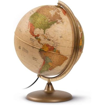 Globo Terrestre Discovery Antigo 30 Cm Com Luz Tecnodidattica