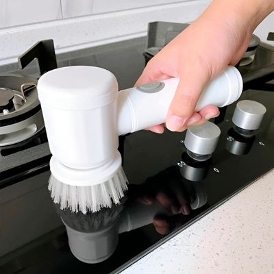 Mini Esfregão Elétrico 3 em 1 Portátil e Versátil – Escova de Limpeza Elétrica Portátil Recarregável Giratória
