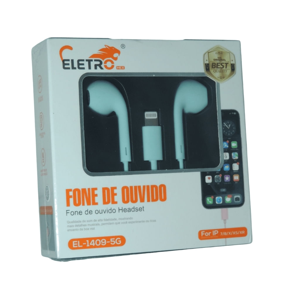 Fone de Ouvido Eletromex El-1409-5g