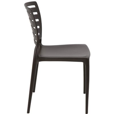 Jogo 4 Cadeiras Tramontina Sofia Marrom Encosto Horizontal