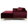 Sofá 230cm 4 Lugares Com Chaise DireitoMolino Veludo Marsala