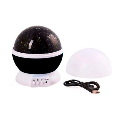 Luminária Projetor Estrelado 360º Galaxy Star Master – Luz Mágica para Quarto e Festas Cor:Preto